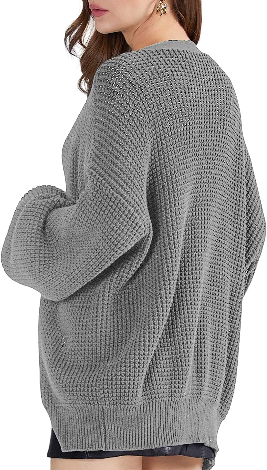 Women's Cardigan 100% Cotton Long Sleeve Oversized Knitted Cardigan