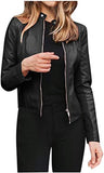 Women's Long Sleeve Leather Jacket Lapel Jacket Long Sleeve Suede Jacket with Zipper Casual Sheepskin Jacket Fashion Jacket